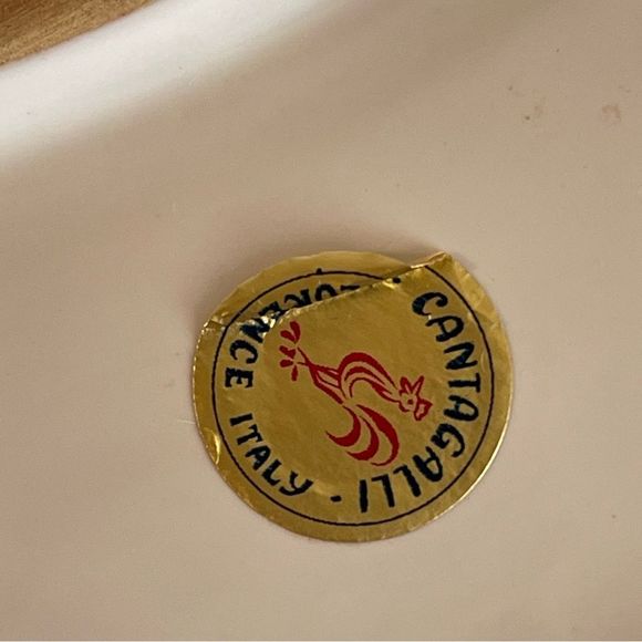 Cantagalli Firenze Pottery Bread Salad Plate Vegetables Fruit Florence Italy TWO - Picture 5 of 15